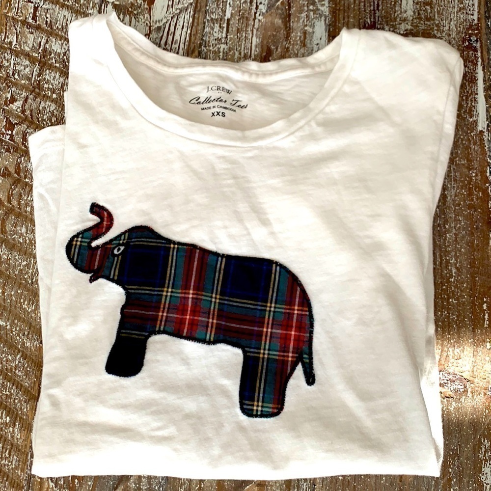 J Crew plaid elephant tee - Picture 3 of 6